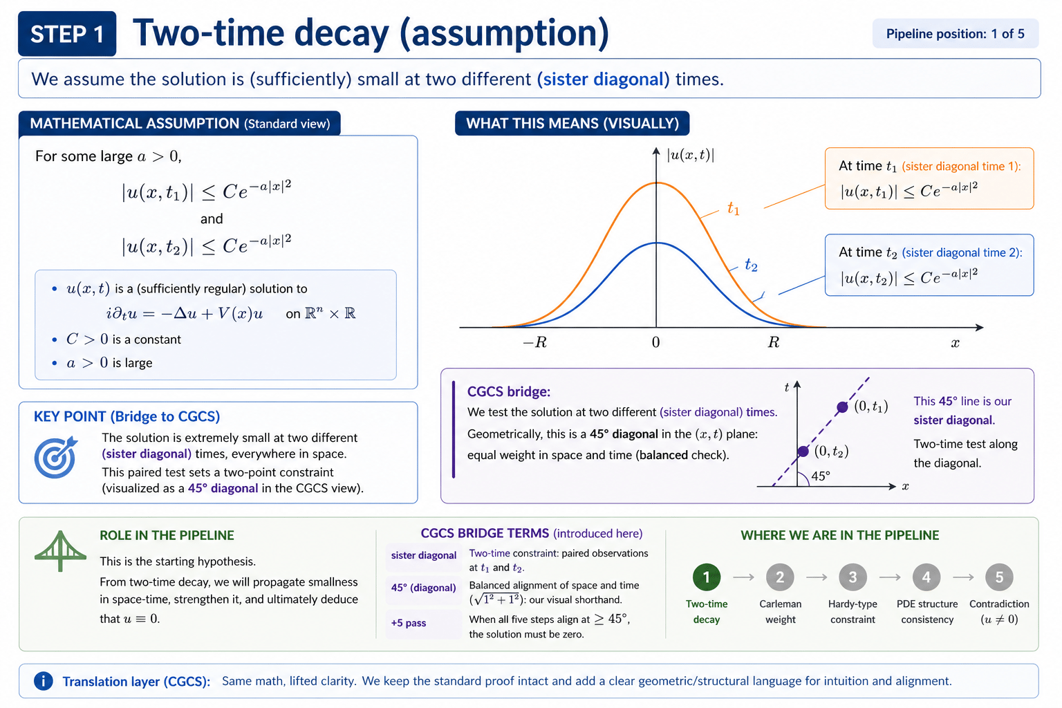 Step 1 plot showing two-time decay